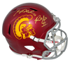 SAM DARNOLD & RONALD JONES II AUTOGRAPHED USC TROJANS FULL SIZE SPEED HELMET BAS