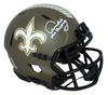 ARCHIE MANNING SIGNED NEW ORLEANS SAINTS SALUTE TO SERVICE MINI HELMET FANATICS