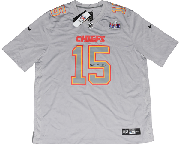 PATRICK MAHOMES SIGNED KANSAS CITY CHIEFS GRAY NIKE SUPER BOWL LVIII JERSEY BAS