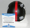 LAWRENCE TAYLOR AUTOGRAPHED SIGNED NEW YORK GIANTS BLACK MINI HELMET BECKETT