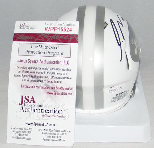 JAMAL ADAMS AUTOGRAPHED SIGNED NEW YORK JETS ICE SPEED MINI HELMET JSA