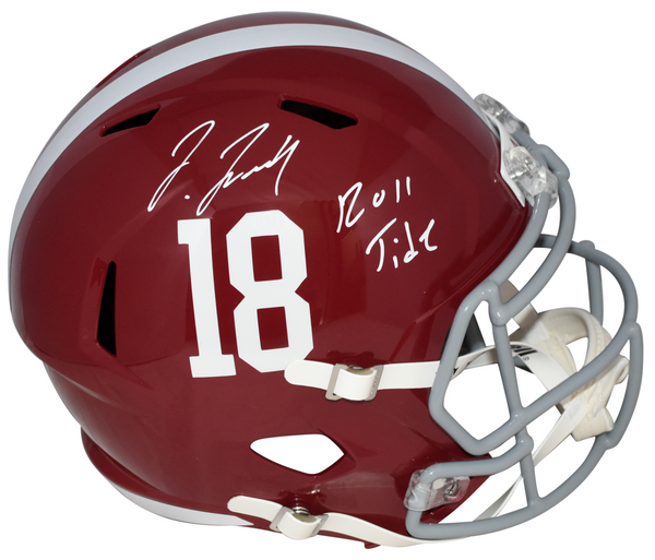 JERRY JEUDY SIGNED ALABAMA CRIMSON TIDE FULL SIZE SPEED HELMET W/ ROLL TIDE
