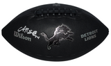 AMON-RA ST BROWN SIGNED AUTOGRAPHED DETROIT LIONS BLACK LOGO FOOTBALL BECKETT