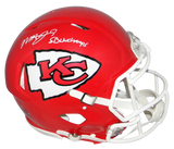 MECOLE HARDMAN SIGNED KANSAS CITY CHIEFS AUTHENTIC SPEED HELMET W/ SB LIV CHAMPS