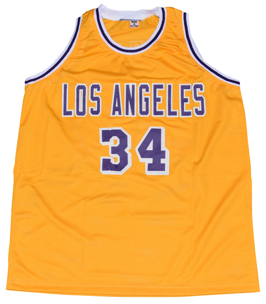 SHAQUILLE O'NEAL SIGNED LOS ANGELES LAKERS #34 GOLD BASKETBALL JERSEY BECKETT