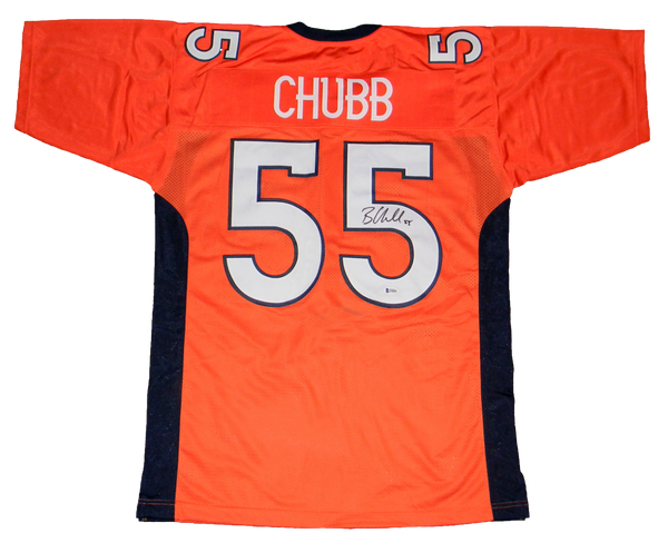 BRADLEY CHUBB AUTOGRAPHED SIGNED DENVER BRONCOS #55 ORANGE JERSEY BECKETT