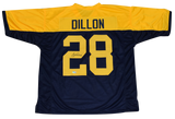 AJ DILLON SIGNED AUTOGRAPHED GREEN BAY PACKERS #28 THROWBACK JERSEY BECKETT