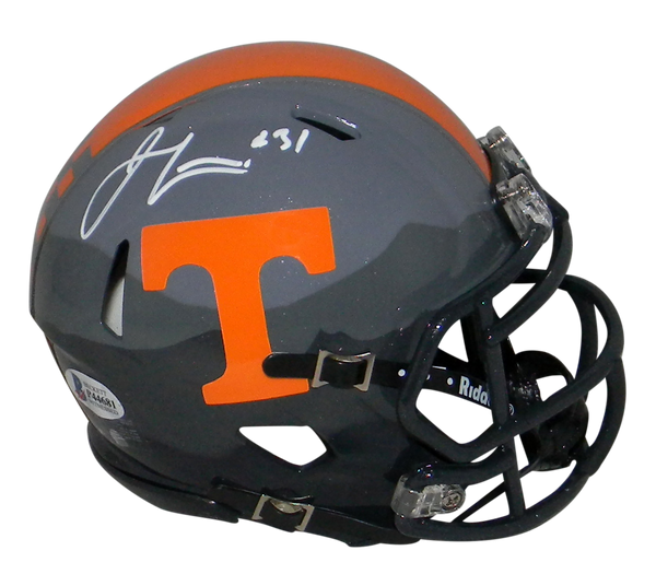 JAMAL LEWIS SIGNED TENNESSEE VOLUNTEERS SMOKY MOUNTAIN SPEED MINI HELMET BECKETT