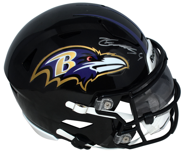 ZAY FLOWERS AUTOGRAPHED BALTIMORE RAVENS SPEEDFLEX MIDI HELMET BECKETT
