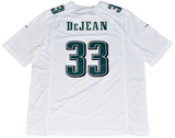 COOPER DEJEAN SIGNED PHILADELPHIA EAGLES #33 SUPER BOWL LIX WHITE NIKE JERSEY