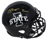 JAYDEN HIGGINS SIGNED IOWA STATE CYCLONES BLACK FULL SIZE SPEED HELMET BECKETT