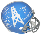 EARL CAMPBELL WARREN MOON MATTHEWS BETHEA CULP SIGNED HOUSTON OILERS F/S HELMET
