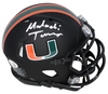 MALACHI TONEY AUTOGRAPHED MIAMI HURRICANES BLACK SPEED MINI HELMET JSA
