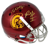 SAM DARNOLD & RONALD JONES II AUTOGRAPHED USC TROJANS FULL SIZE CHROME HELMET