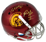 SAM DARNOLD & RONALD JONES II AUTOGRAPHED USC TROJANS FULL SIZE CHROME HELMET