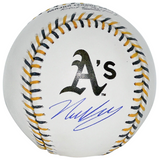 NICK KURTZ SIGNED OAKLAND ATHLETICS A'S TEAM LACED RAWLINGS BASEBALL - MLB AUTH