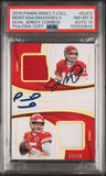 PATRICK MAHOMES JOE MONTANA SIGNED 2019 PANINI IMMACULATE JERSEY PSA 8 AUTO 10