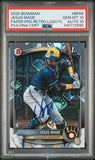 JESUS MADE SIGNED 2025 BOWMAN RETRO LOGO FOIL SSP 1ST RC GEM MINT PSA 10 AUTO 10