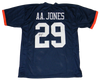 AARON JONES SIGNED AUTOGRAPHED UTEP MINERS #29 NAVY JERSEY JSA