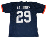 AARON JONES SIGNED AUTOGRAPHED UTEP MINERS #29 NAVY JERSEY JSA