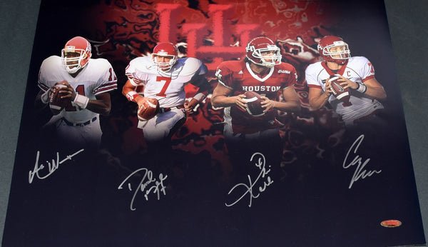 ANDRE WARE CASE KEENUM KEVIN KOLB DAVID KLINGLER SIGNED HOUSTON 16x20 PHOTO