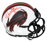 DOUG FLUTIE AUTOGRAPHED SIGNED BUFFALO BILLS LUNAR SPEED MINI HELMET BECKETT