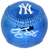 GEORGE LOMBARD JR SIGNED NEW YORK YANKEES BLUE CHROME BASEBALL BECKETT