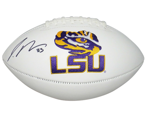 JAMAL ADAMS AUTOGRAPHED SIGNED LSU TIGERS WHITE LOGO FOOTBALL JSA