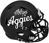 MYLES GARRETT SIGNED TEXAS A&M AGGIES BLACK FULL SIZE SPEED HELMET BECKETT