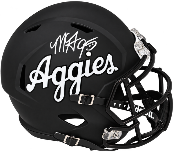 MYLES GARRETT SIGNED TEXAS A&M AGGIES BLACK FULL SIZE SPEED HELMET BECKETT