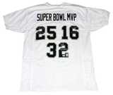 MARCUS ALLEN FRED BILETNIKOFF JIM PLUNKETT SIGNED OAKLAND RAIDERS SB MVP JERSEY
