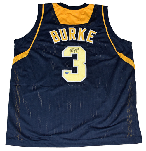 TREY BURKE AUTOGRAPHED MICHIGAN WOLVERINES #3 NAVY BASKETBALL JERSEY GTSM