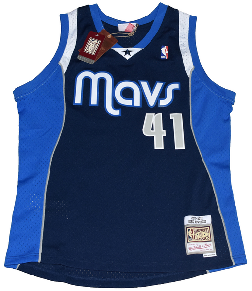 DIRK NOWITZKI AUTOGRAPHED DALLAS MAVERICKS #41 MITCHELL & NESS JERSEY FANATICS