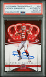 PATRICK MAHOMES SIGNED 2017 PANINI CROWN ROYALE #84 ROOKIE RC PSA AUTO 10