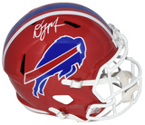 DJ MOORE SIGNED BUFFALO BILLS RED THROWBACK FULL SIZE SPEED HELMET BECKETT
