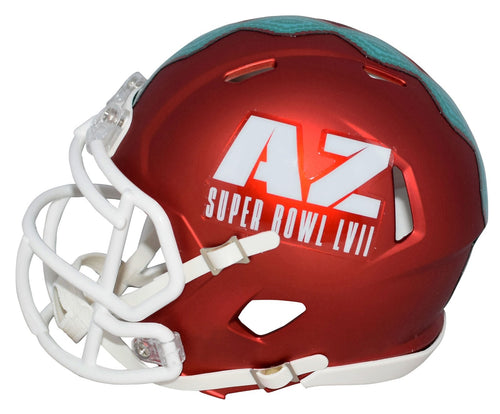 CHRIS JONES SIGNED KANSAS CITY CHIEFS SUPER BOWL 57 LVII MINI HELMET BECKETT