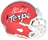 SHAWNE MERRIMAN SIGNED MARYLAND TERRAPINS SPEED MINI HELMET BECKETT