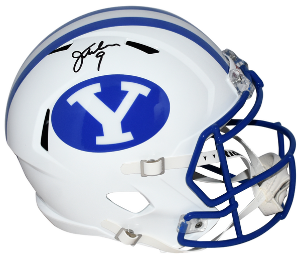 JIM McMAHON AUTOGRAPHED BYU COUGARS FULL SIZE SPEED HELMET BECKETT