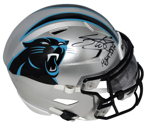 STEVE SMITH SIGNED CAROLINA PANTHERS SPEEDFLEX MIDI HELMET W/ AGENT 89