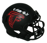 KYLE PITTS AUTOGRAPHED SIGNED ATLANTA FALCONS ECLIPSE SPEED MINI HELMET BECKETT