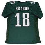 JALEN REAGOR AUTOGRAPHED SIGNED PHILADELPHIA EAGLES #18 GREEN JERSEY BECKETT