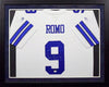 TONY ROMO AUTOGRAPHED DALLAS COWBOYS #9 WHITE REEBOK FRAMED JERSEY JSA