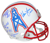 WARREN MOON JEFFIRES WHITE GIVINS RUN & SHOOT SIGNED HOUSTON OILERS F/S HELMET
