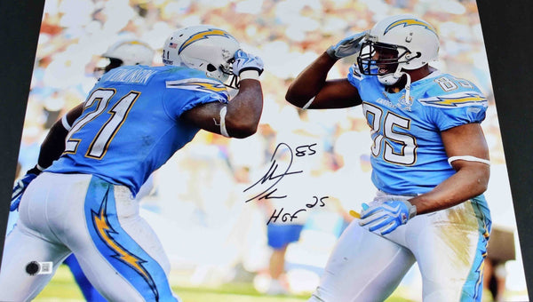 ANTONIO GATES SIGNED SAN DIEGO LOS ANGELES CHARGERS 16x20 PHOTO W/ HOF 25