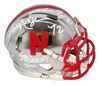 ERIC CROUCH MIKE ROZIER JOHNNY RODGERS SIGNED NEBRASKA CHROME SPEED MINI HELMET