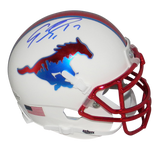 EMMANUEL SANDERS AUTOGRAPHED SIGNED SMU MUSTANGS MINI HELMET BECKETT