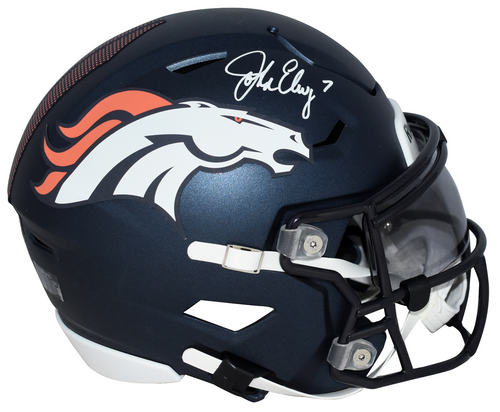 JOHN ELWAY AUTOGRAPHED DENVER BRONCOS SPEEDFLEX MIDI HELMET BECKETT