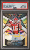 PATRICK MAHOMES SIGNED 2017 PANINI PRIZM INSTANT IMPACT ROOKIE RC PSA 9 AUTO 10