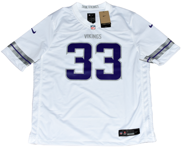 AARON JONES SIGNED MINNESOTA VIKINGS WINTER WARRIOR WHITE NIKE JERSEY BECKETT