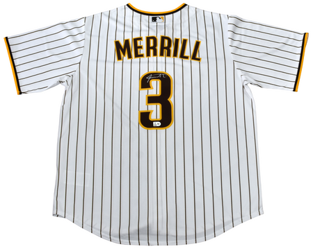 BARRY LARKIN SIGNED MICHIGAN WOLVERINES #16 NAVY BASEBALL JERSEY COA